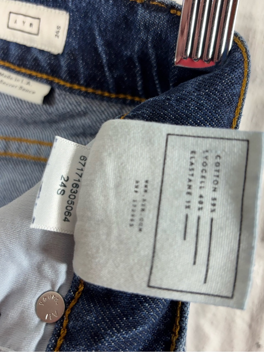 AYR The Secret Sauce Jeans - Stoked Wash 24 Short - Picture 7 of 7